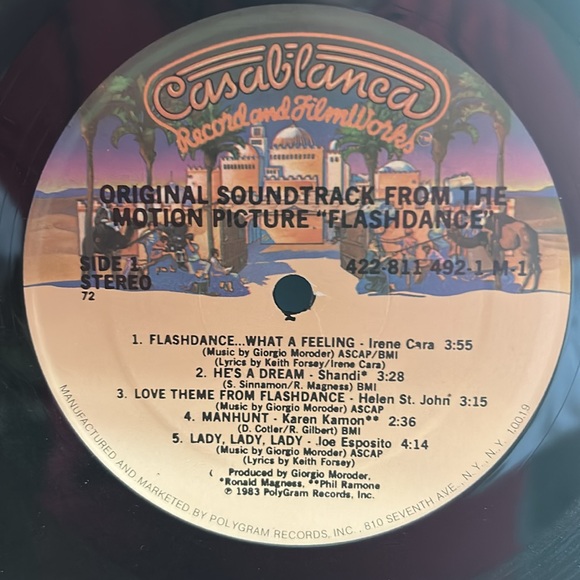 Flashdance Soundtrack Vinyl Record - Picture 7 of 8